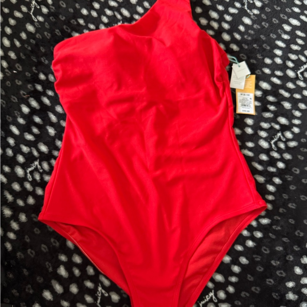 Women’s Red One Shoulder Swimsuit